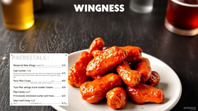 Hooters Wings Menu